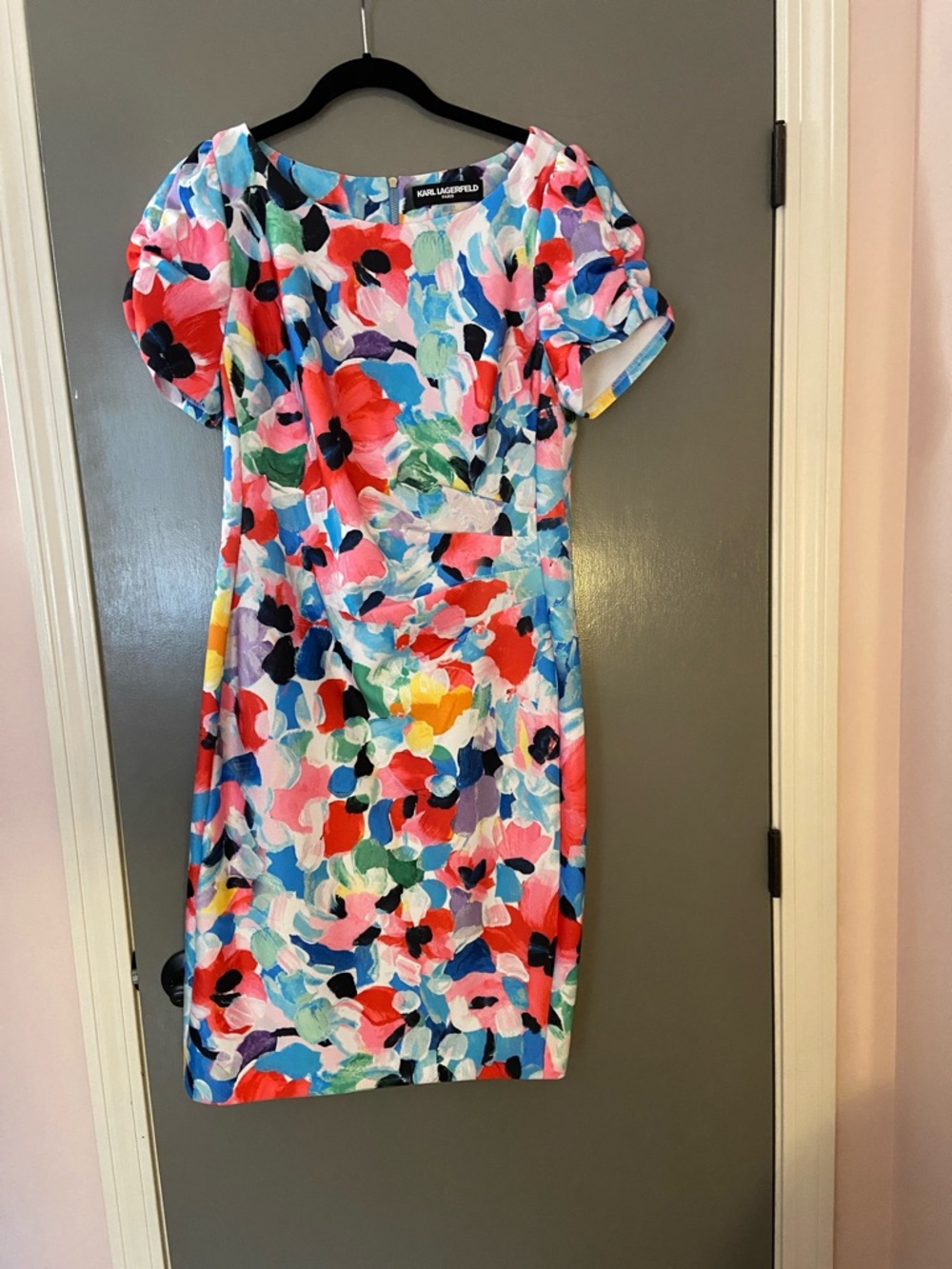 Women’s Karl Lagerfeld Multicolor Floral Midi Dress, NWOT, Size 14